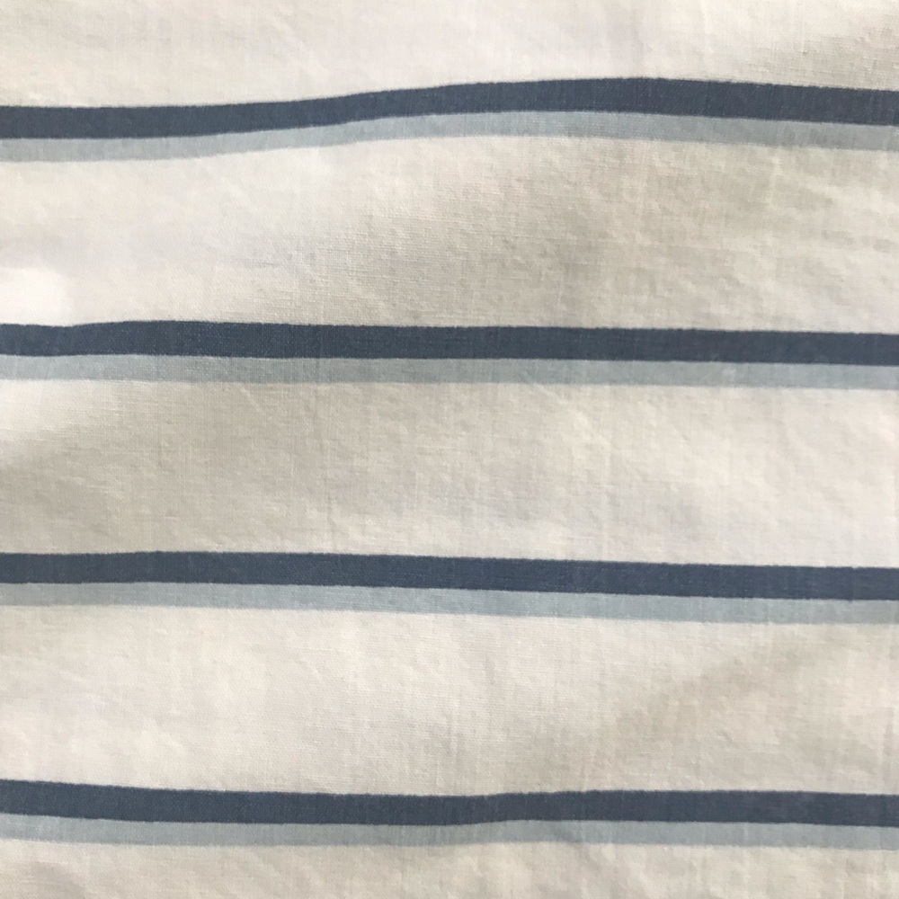 One Ralph Lauren Cape May Shadow striped  Blue And White Striped Pillowcase